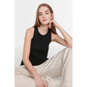 Trendyol Black Back Detailed Knitted Singlet