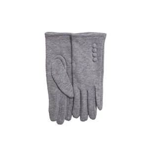 Light gray gloves with buttons