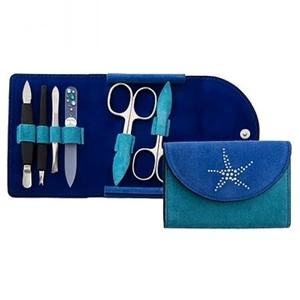 DuKaS Premium Line Solingen manikúrní set 216 Blue-Turquoise (+ pouzdro)