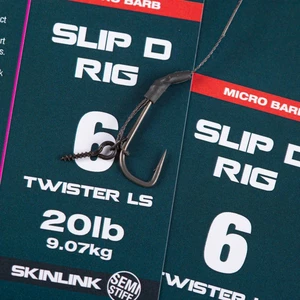 Nash návazec slip d rig barbless 9,07 kg - velikost 8