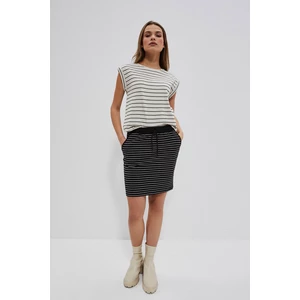 Cotton skirt with stripes