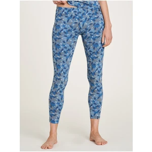 Women's Blue Patterned Leggings Tranquillo - Women