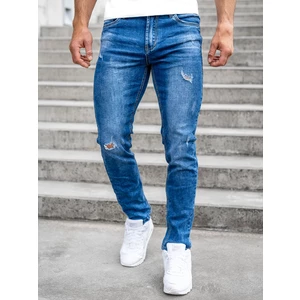 Tmavě modré pánské džíny regular fit Bolf K10006-1