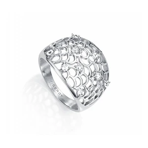 Viceroy Trblietavý oceľový prsteň so zirkónmi Chic 75040A0 54 mm