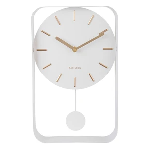 KARLSSON Nástěnné hodiny Pendulum Charm – bílé
