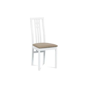 Jídelní židle BC-2482 dřevo / látka Bílá,Jídelní židle BC-2482 dřevo / látka Bílá