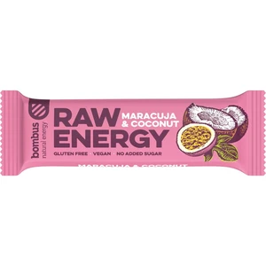 BOMBUS Raw energetická tyčinka maracuja a kokos 50 g