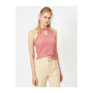 Koton Collar Detailed Sleeveless Tank Top