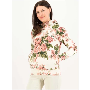 Cream Women's Floral Sweatshirt Blutsgeschwister - Women