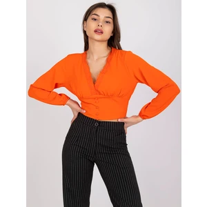 Orange blouse with loose sleeves from Agathe
