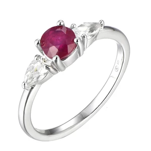 Brilio Silver Oslnivý stříbrný prsten s rubínem Precious Stone SR09031C 52 mm
