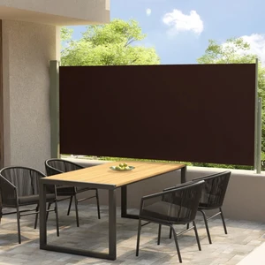 Zatahovací boční markýza 117x300 cm Dekorhome Hnědá,Zatahovací boční markýza 117x300 cm Dekorhome Hnědá