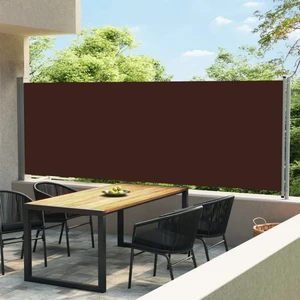 Zatahovací boční markýza 160x600 cm Dekorhome Hnědá,Zatahovací boční markýza 160x600 cm Dekorhome Hnědá