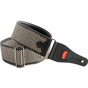 RightOnStraps Salt & Pepper II Bőr gitár heveder Beige-Black