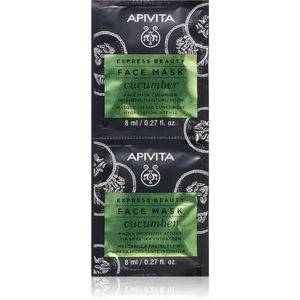 Apivita Express Beauty Cucumber intenzívne hydratačná pleťová maska 2 x 8 ml
