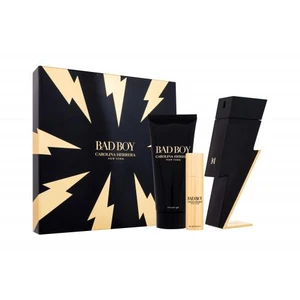 Carolina Herrera Bad Boy darčeková kazeta toaletná voda 100 ml +  sprchovací gél 100 ml + toaletná voda 10 ml pre mužov