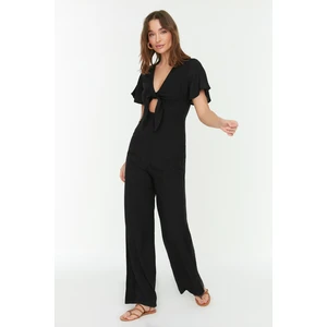 Trendyol Black Tie Detailed Jumpsuit