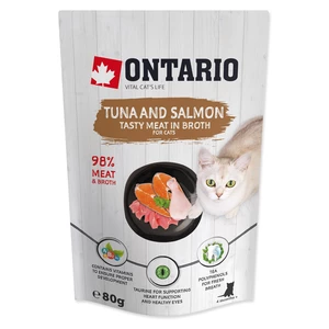 Kapsička Ontario Tuna and Salmon in Broth 80g