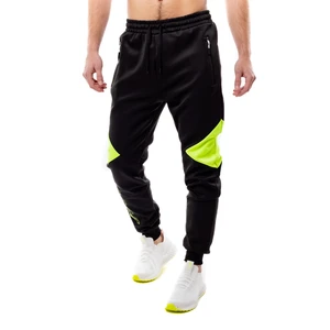 Men ́s sweatpants GLANO - black with green wedge