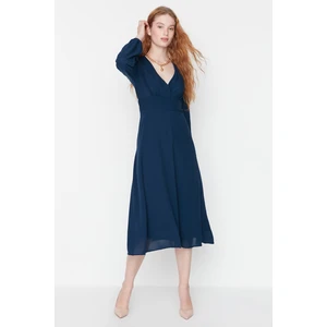 Trendyol Navy Blue Button Detailed Dress