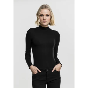 Women's turtleneck with long sleeves in black