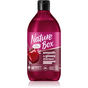 Nature Box Cherry uhladzujúci šampón pre nepoddajné a krepovité vlasy 385 ml