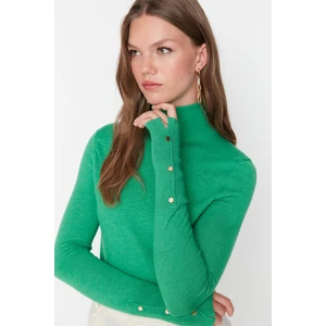 Trendyol Emerald Crop Premium Yarn / Special Yarn Basic Knitwear Sweater