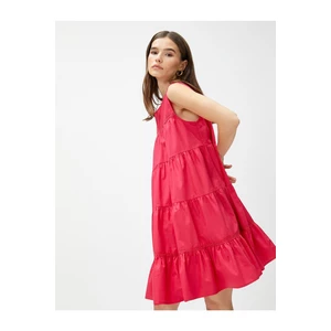 Koton Layered Mini Dress Sleeveless Cotton