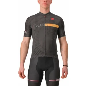 Castelli Giro Roma Jersey Antracite/Dark Gray/Giallo L Dres