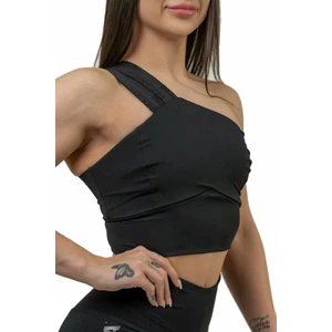 Nebbia High Support Sports Bra INTENSE Asymmetric Black M Fitness spodní prádlo