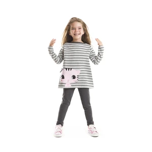 Mushi Striped Kitten Tunic Set