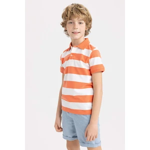 DEFACTO Boy Regular Fit Polo Neck Pique Short Sleeved Polo T-Shirt