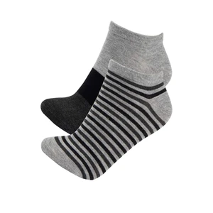 DEFACTO Men Patterned 2-Pack Bamboo Short Socks