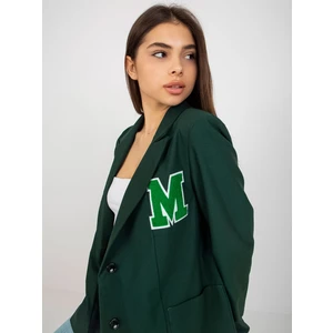 Dark green lady's oversized jacket