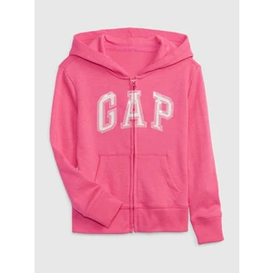 Pink girls' sweatshirt logo french terry GAP
