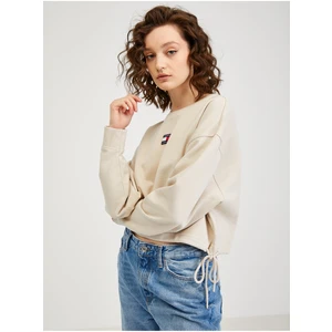 Beige Womens Oversize Sweatshirt Tommy Jeans - Women