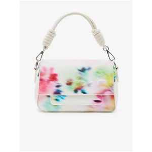 White Women Floral Handbag Desigual Acidulé Phuket Mini-Straight Flap - Women