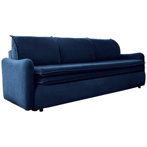 Granatowa aksamitna rozkładana sofa Miuform Tender Eddie