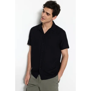 Trendyol Black Unisex Relaxed Fit Short Sleeve Shirt