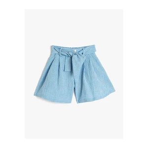 Koton Shorts Belt Detailed Pleated High Waist.