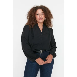 Trendyol Curve Black Collar Shirt