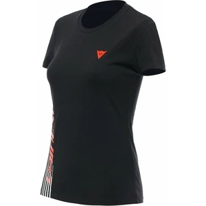 Dainese T-Shirt Logo Lady Black/Fluo Red L Koszulka