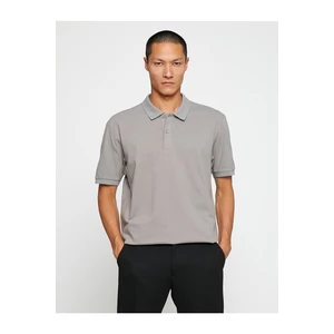 Koton Basic T-Shirt Polo Neck Slim Fit with Buttons.