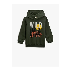 Koton Printed Hooded Sweatshirt