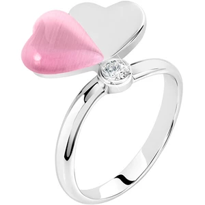 Morellato Romantický stříbrný prsten s kočičím okem Cuore SASM12 54 mm