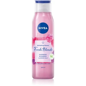 Nivea Fresh Blends Raspberry & Blueberry & Almond Milk osviežujúci sprchový gél 300 ml