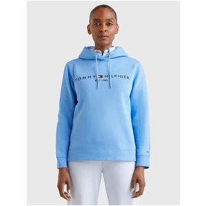 Light Blue Women's Hoodie Tommy Hilfiger - Women