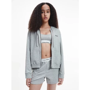 Light Grey Women's Zippered Hoodie Calvin Klein Underwear - Women