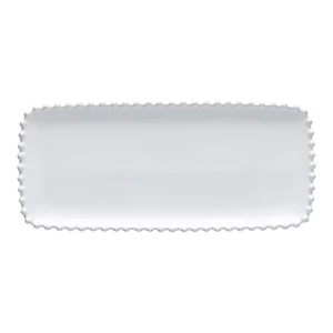 Biały kamionkowy podłużny półmisek Costa Nova Pearl, dł. 30 cm