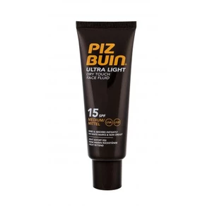 PIZ BUIN Ultra Light Dry Touch Face Fluid SPF15 50 ml opaľovací prípravok na tvár unisex s ochranným faktorom SPF